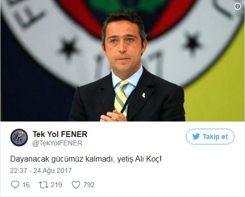 Fenerbahçe'de Ali Koç isyanı