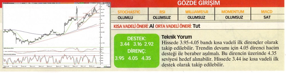 22 hisselik teknik analiz