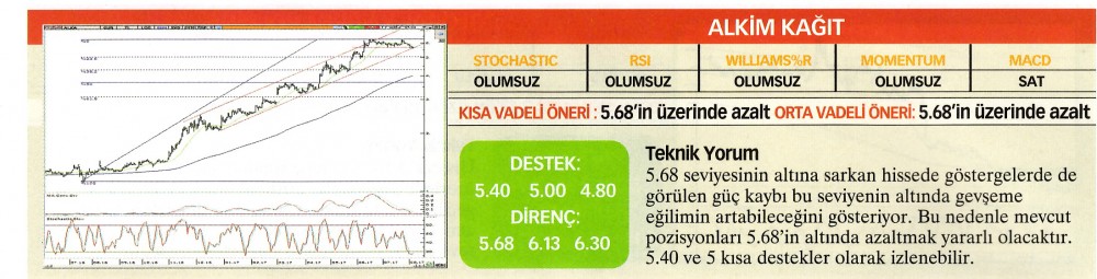 22 hisselik teknik analiz