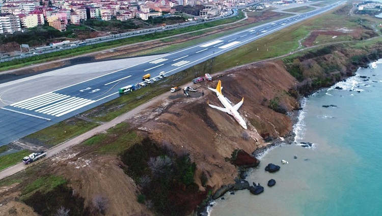 Trabzon'da faciadan böyle dönülmüş!