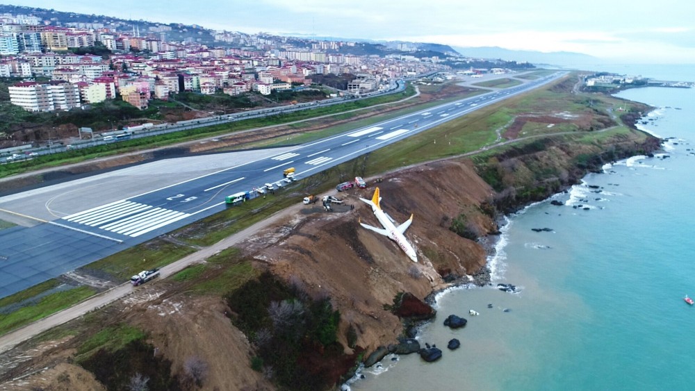 Trabzon'da faciadan böyle dönülmüş!