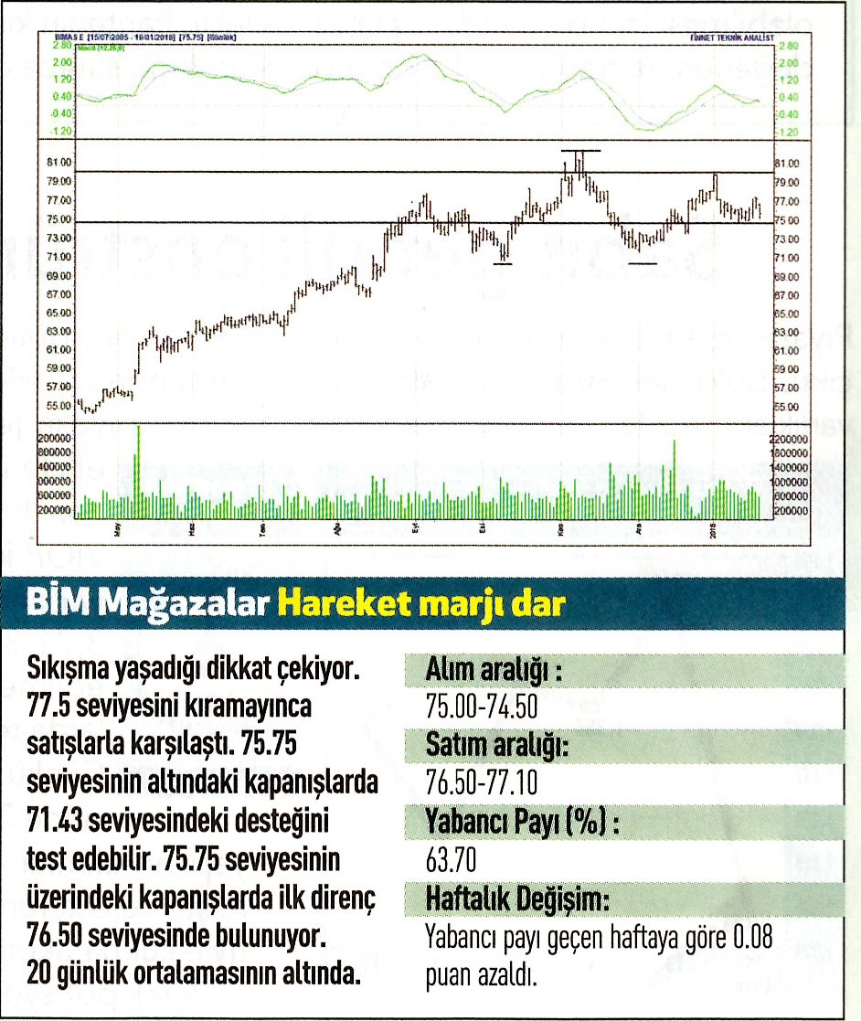 17 hisselik teknik analiz