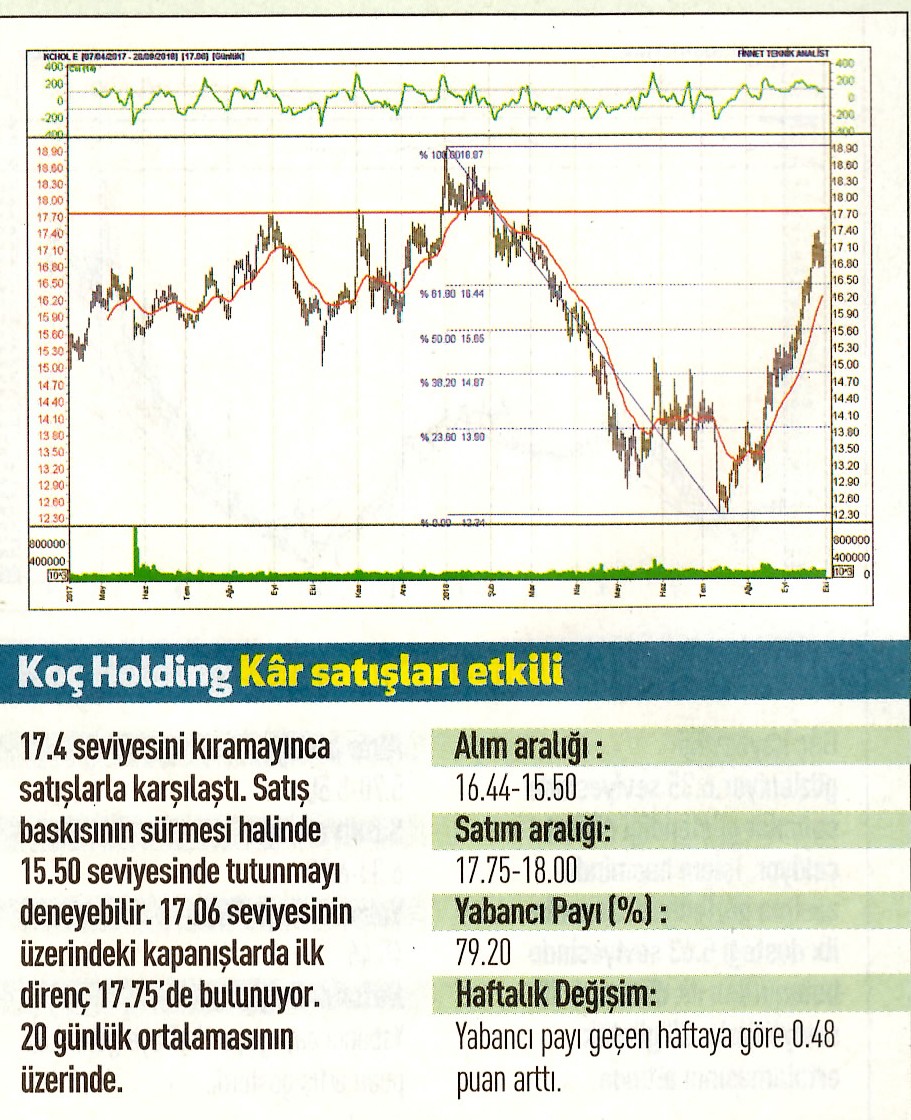 17 hisselik teknik analiz