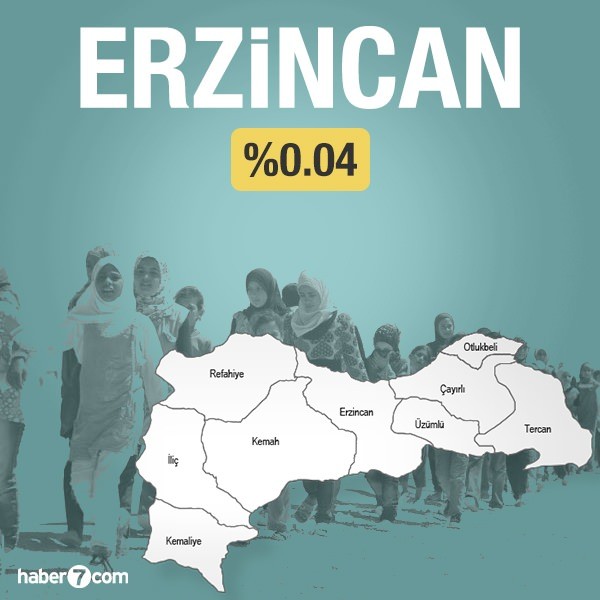 Suriyeliler hangi ilin yüzde kaçını oluşturuyor?