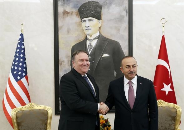 Çavuşoğlu ve Pompeo görüşmesinden kareler