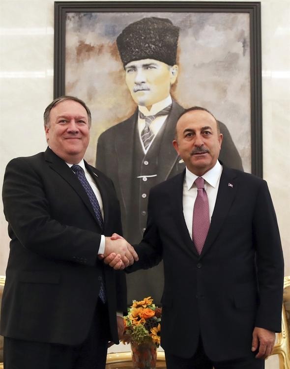 Çavuşoğlu ve Pompeo görüşmesinden kareler