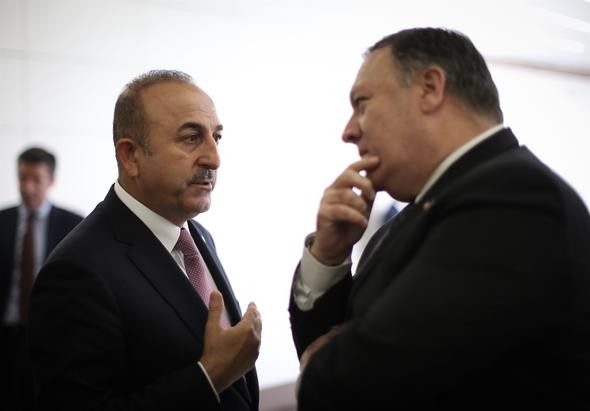 Çavuşoğlu ve Pompeo görüşmesinden kareler