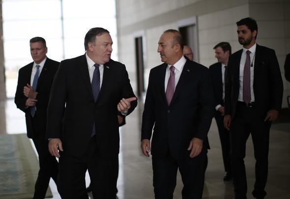 Çavuşoğlu ve Pompeo görüşmesinden kareler