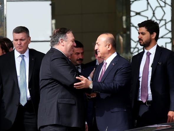 Çavuşoğlu ve Pompeo görüşmesinden kareler