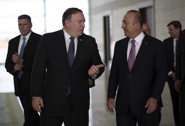 Çavuşoğlu ve Pompeo görüşmesinden kareler