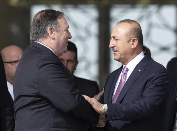 Çavuşoğlu ve Pompeo görüşmesinden kareler