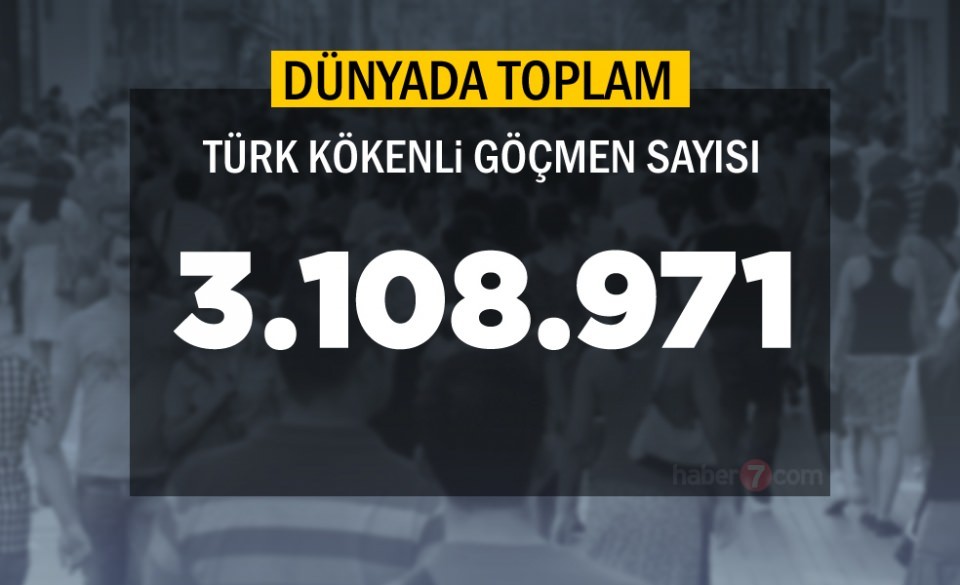 İşte ülke ülke Türkiye kökenli göçmen sayısı