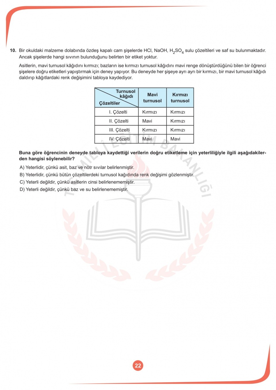 Liselere giriş sınavı için örnek sorular yayınlandı