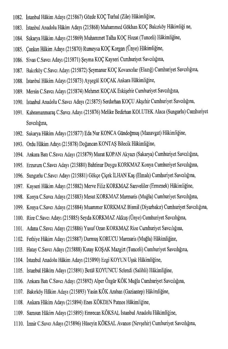 İşte atanan hakim ve savcılar!