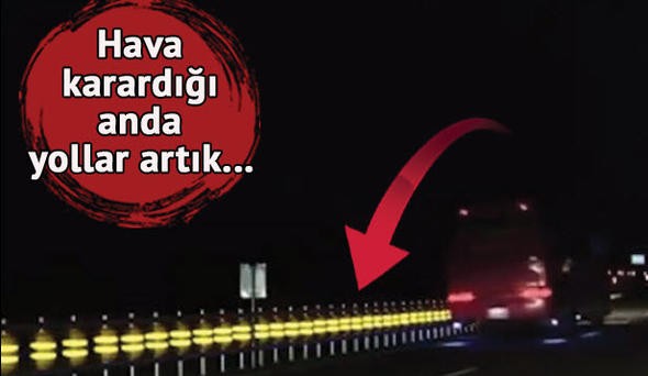 Yol kenarındaki 'plastik dubalar' araç çarptığı anda...