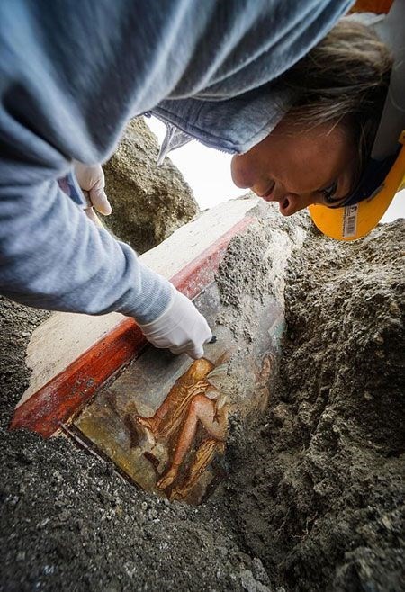 Zeus'un kuğu kılığında duvar resmi bulundu