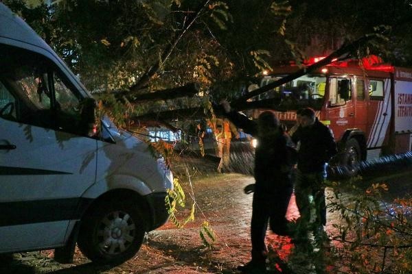 İştanbul'da şiddetli fırtına ve sağanak