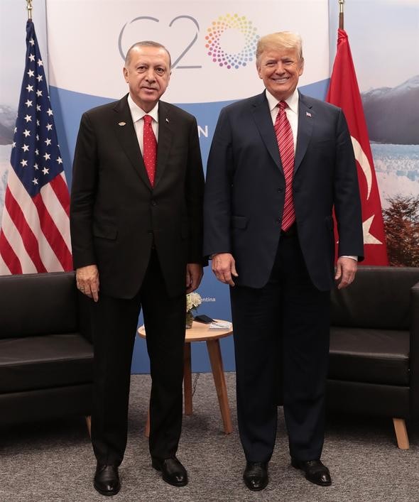 İşte Erdoğan ve Trump görüşmesinden kareler 