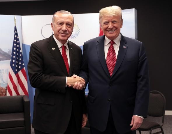 İşte Erdoğan ve Trump görüşmesinden kareler 