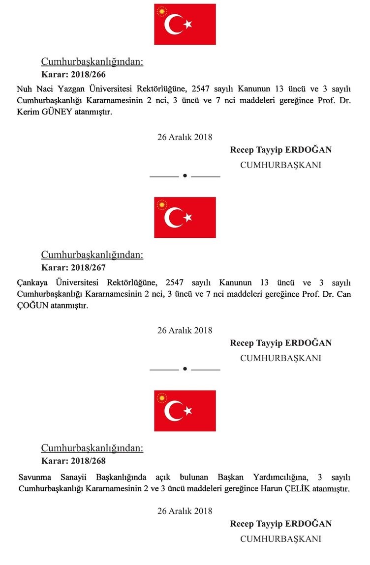 İşte yeni atamaların tam listesi