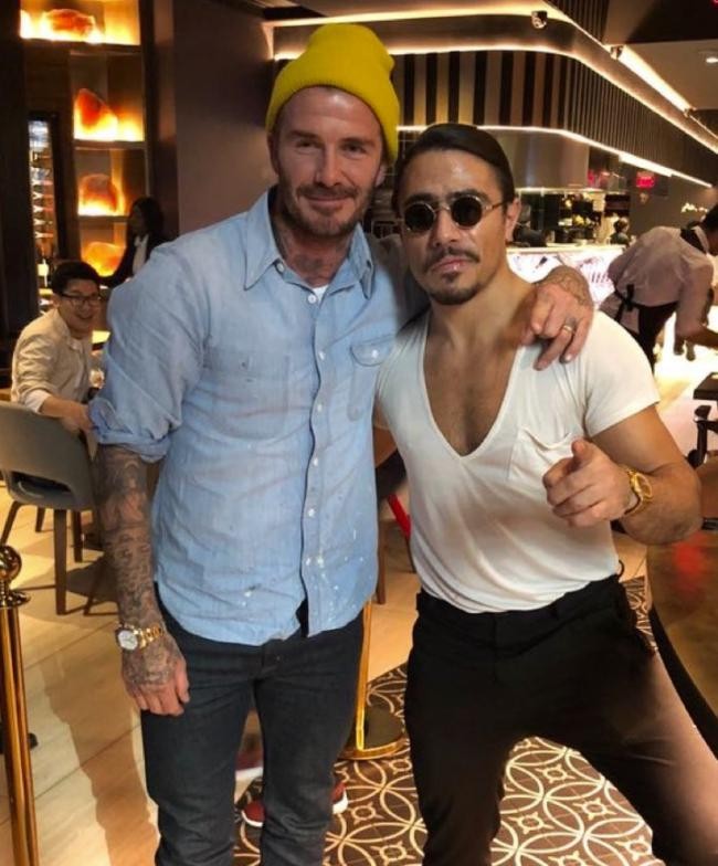 Nusret David Beckham'a elleriyle et yedirdi