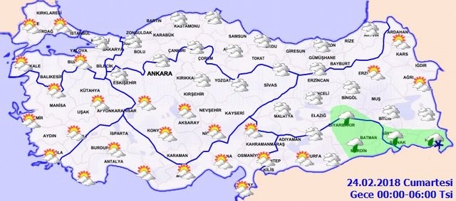 Kar Sibirya'dan yola çıktı