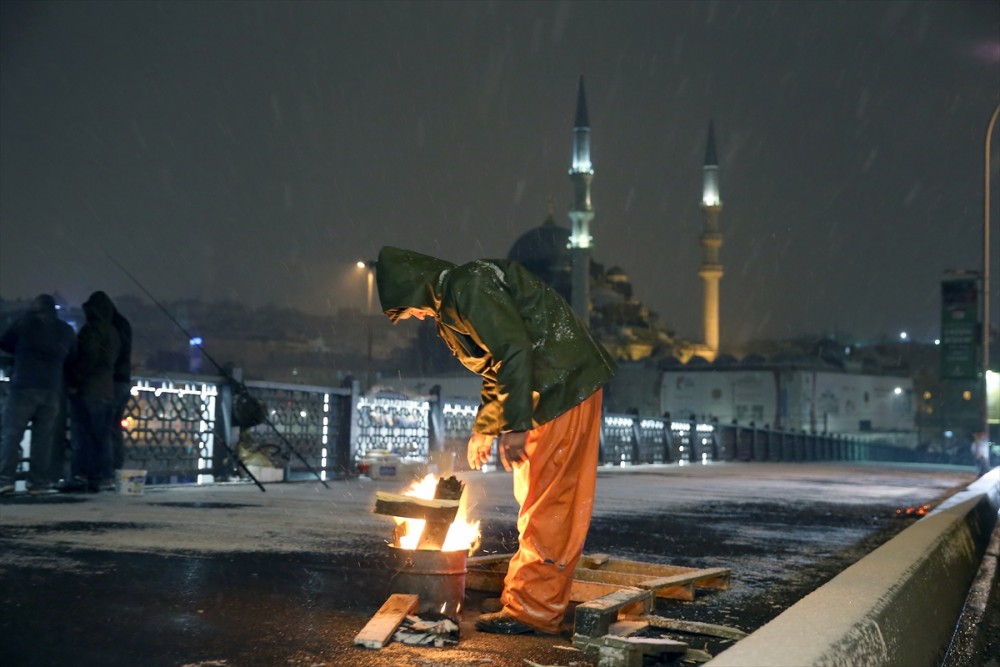 İstanbul'dan kar manzaraları