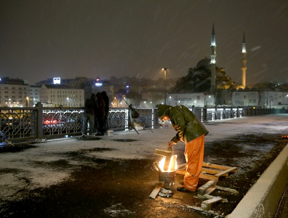 İstanbul'dan kar manzaraları