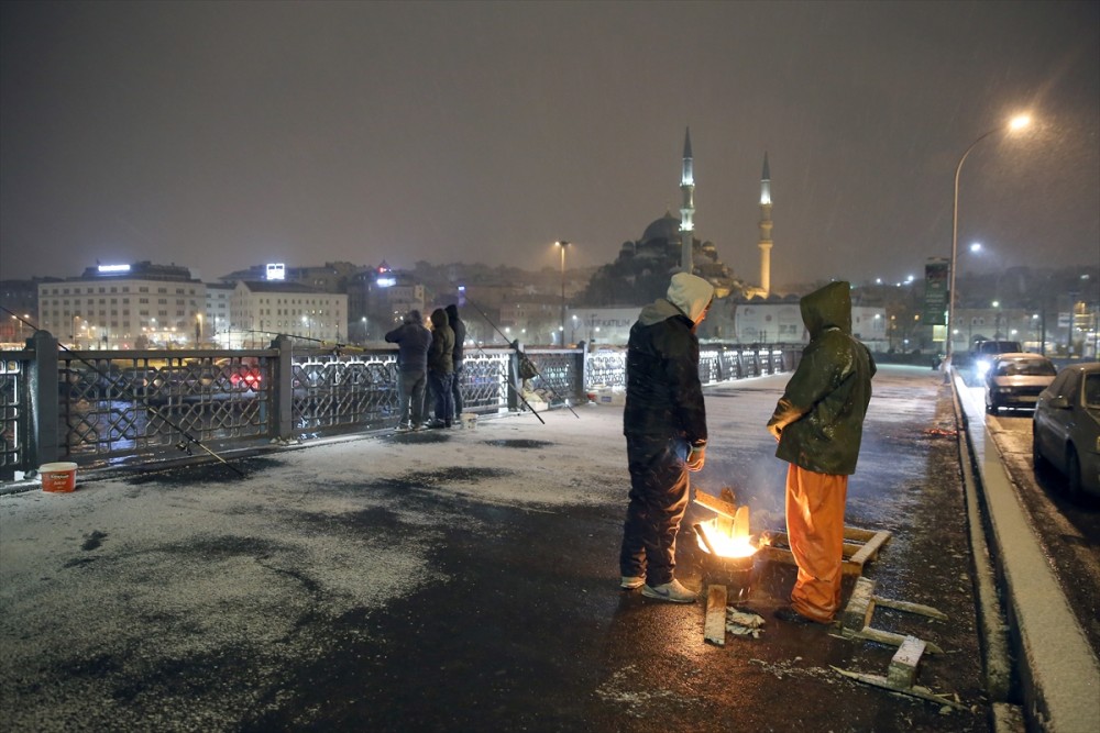 İstanbul'dan kar manzaraları