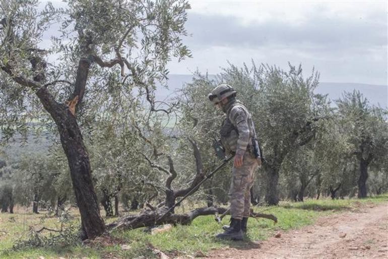 TSK Afrin'de 650 el yapımı patlayıcı ile 80 mayını imha etti