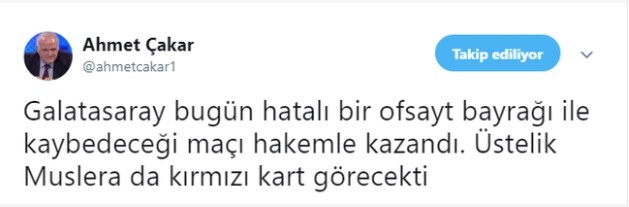 Ahmet Çakar'dan olay yaratan tweet