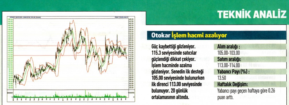 17 hisselik teknik analiz