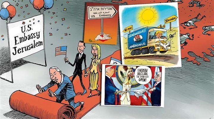 Karikatürlerle ABD ve İsrail katliamı!