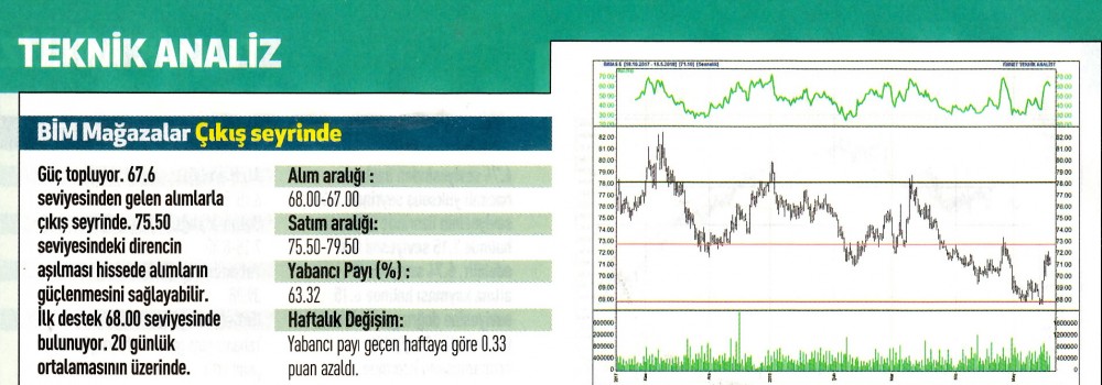 17 hisselik teknik analiz