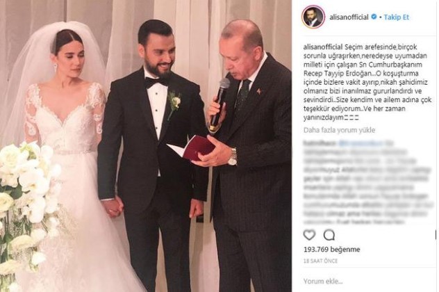 Alişan'dan Erdoğan'a yanınızdayım mesajı