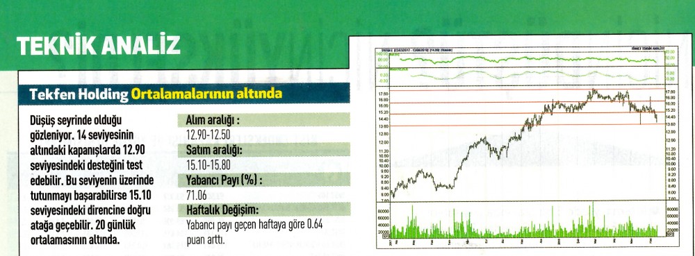17 hisselik teknik analiz