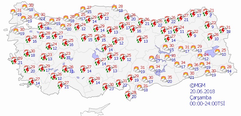 Meteoroloji'den iki bölgeye sağanak uyarısı