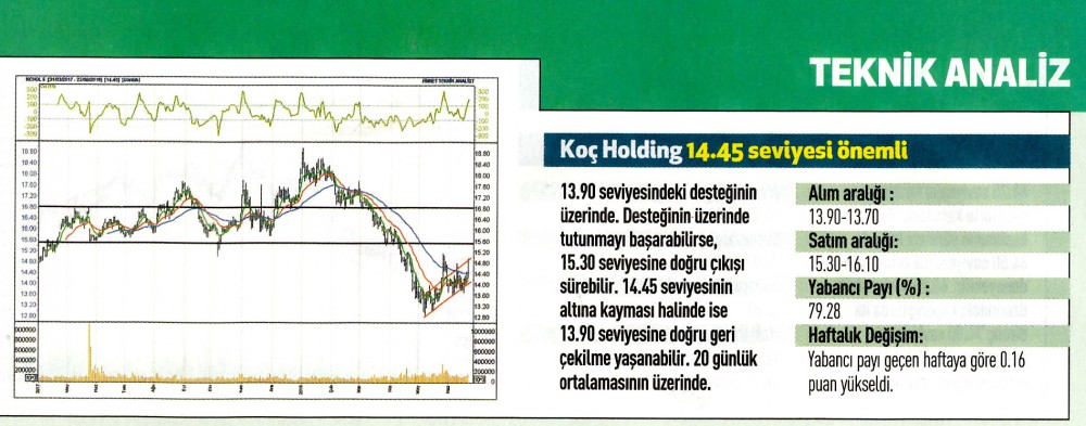 17 hisselik teknik analiz