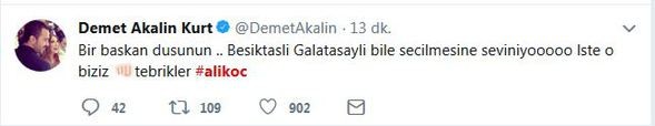 Ünlülerden Ali Koç paylaşımı!