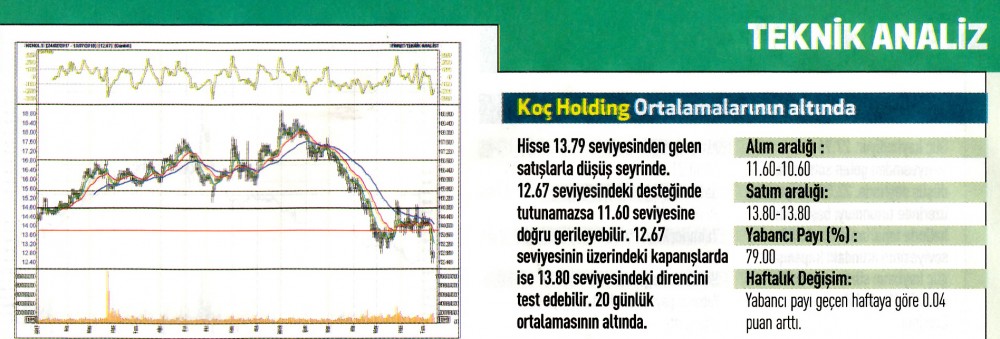 17 hisselik teknik analiz