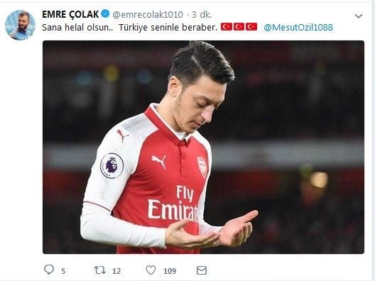 Mesut Özil'e Türkiye'den destek yağıyor!