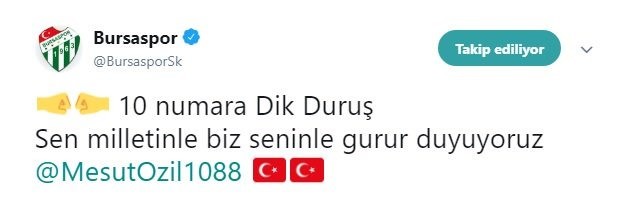 Mesut Özil'e Türkiye'den destek yağıyor!