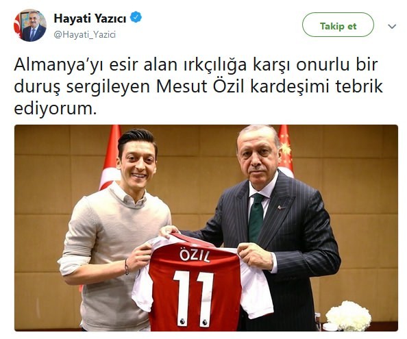 Mesut Özil'e Türkiye'den destek yağıyor!