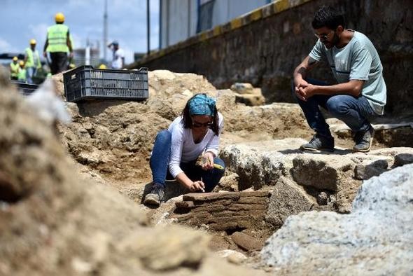 İşte Haydarpaşa'dan çıkan tarihi kalıntılar