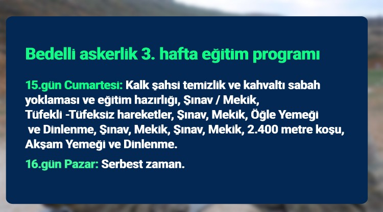 Bedellide 21 günlük programın ayrıntıları ortaya çıktı