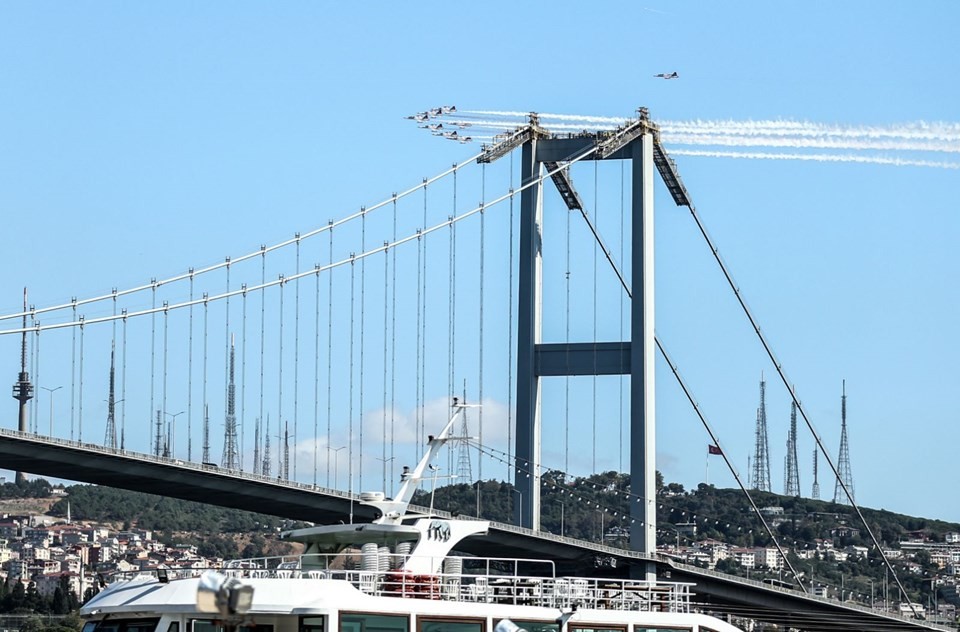 Türk Yıldızları İstanbul Boğazı'nda gösteri yaptı