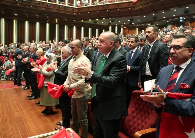 Recep Tayyip Erdoğan Gazileri ağırladı