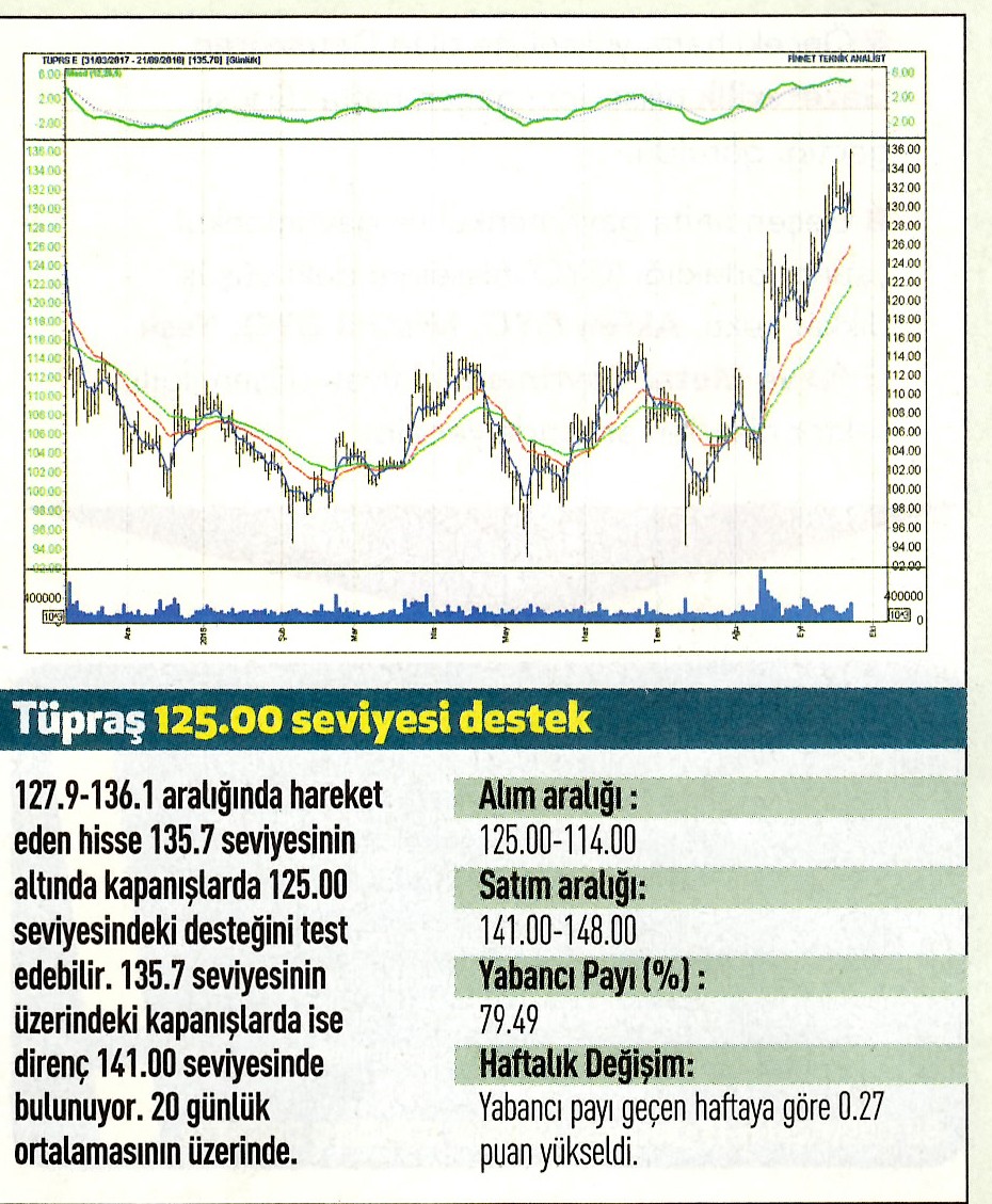 17 hisselik teknik analiz