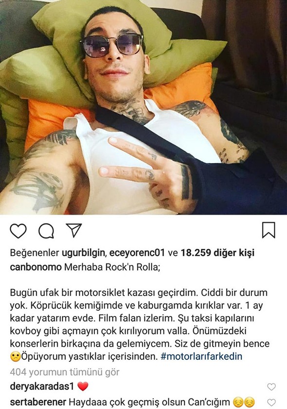 Can Bonomo ölümden döndü