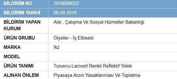 İşte bakanlığın açıkladığı güvensiz ürün listesi